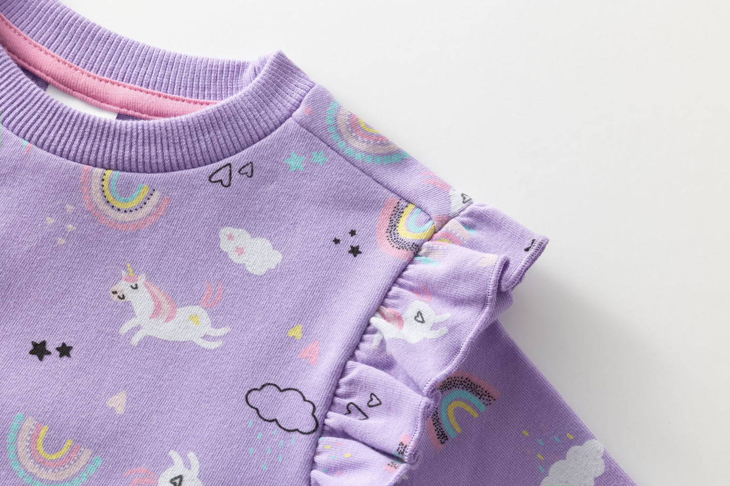 Vestido unicornio morado - Newness invierno 2024 - Detalle 4 - Moda Infantil Chicle