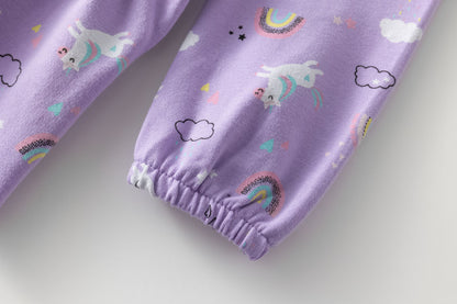 Vestido unicornio morado - Newness invierno 2024 - Detalle 6 - Moda Infantil Chicle