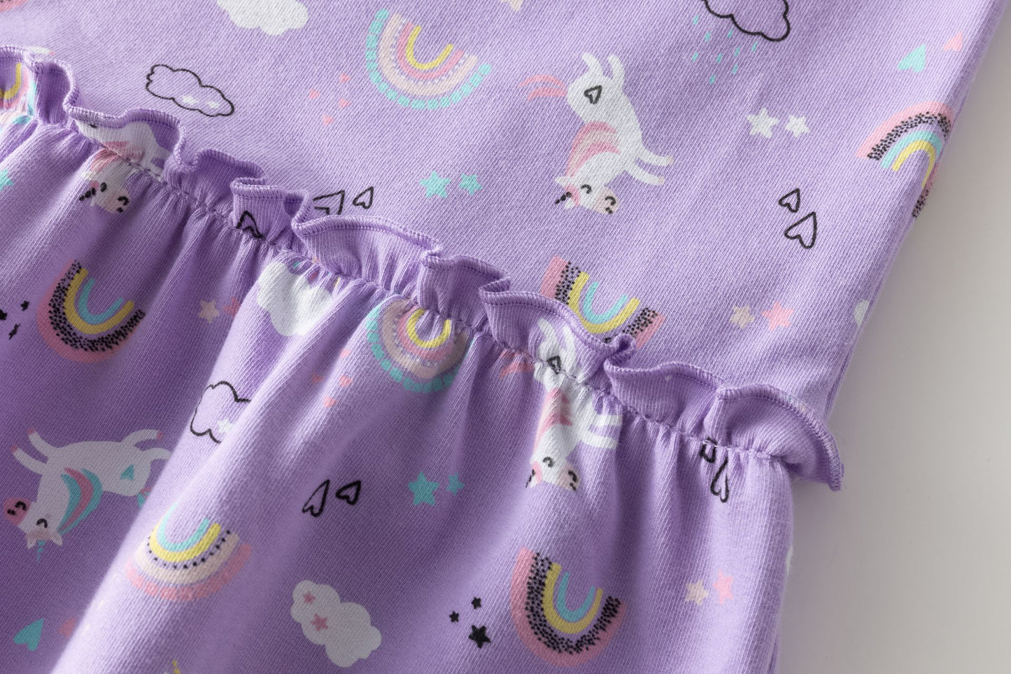 Vestido unicornio morado - Newness invierno 2024 - Detalle 7 - Moda Infantil Chicle