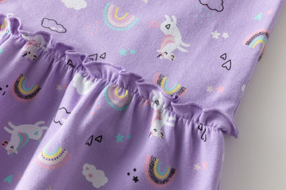 Vestido unicornio morado - Newness invierno 2024 - Detalle 7 - Moda Infantil Chicle